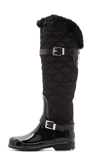 white michael kors fulton quilted boots|michael michael kors fulton quilted rainboot .